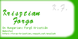 krisztian forgo business card